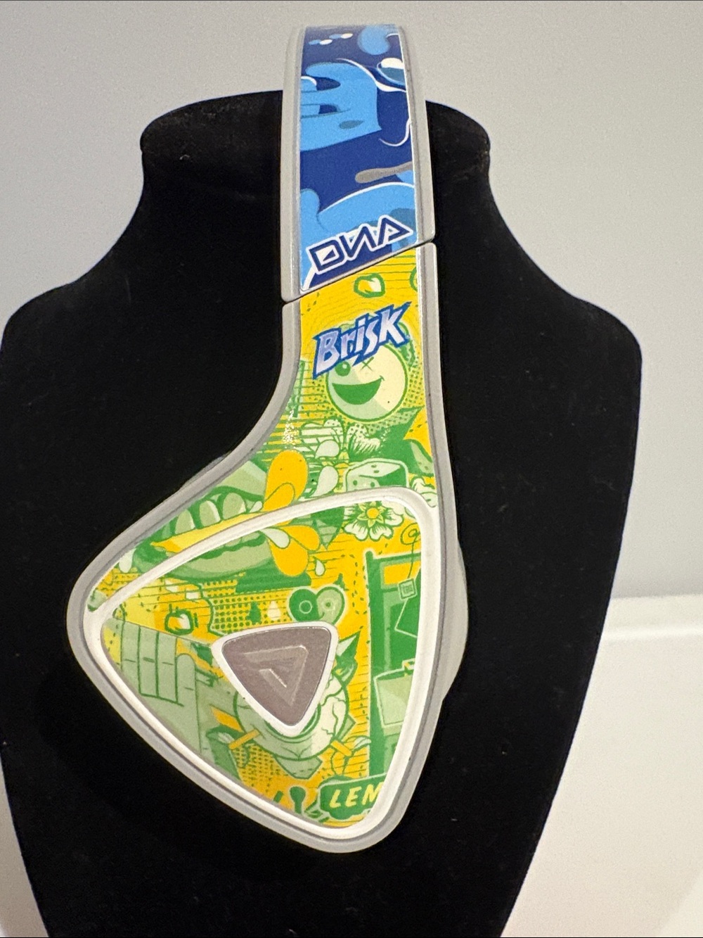 DNA  Monster Brisk Graphic On-Ear Headphones in Green, Yellow & Blue